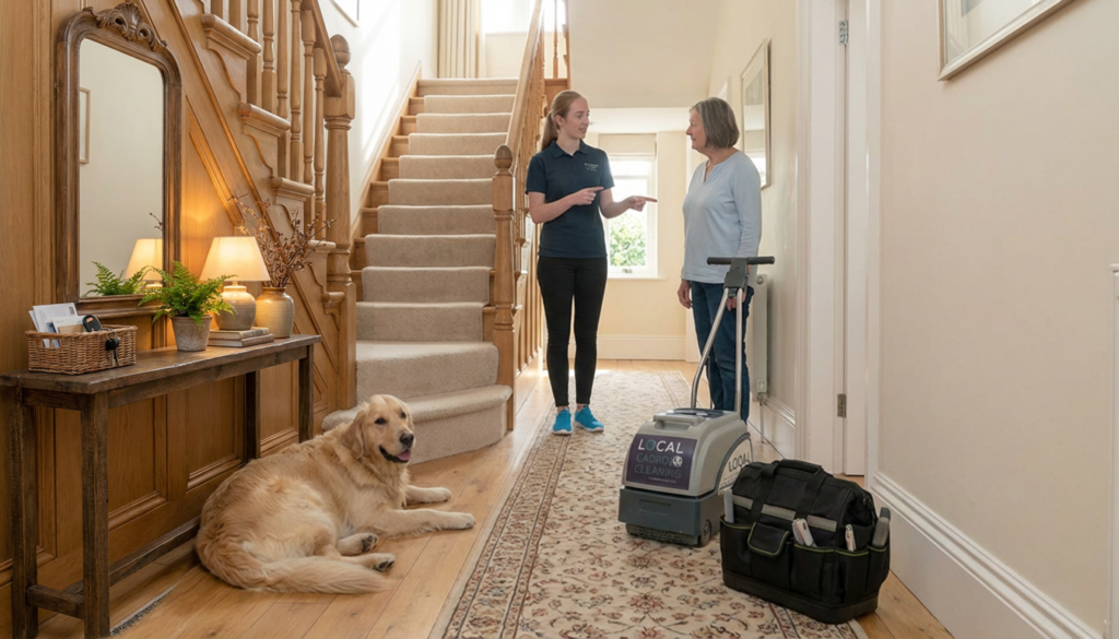 Santoemma professional carpet cleaning machine being used in a Dublin home by LocalCarpetCleaning.ie.